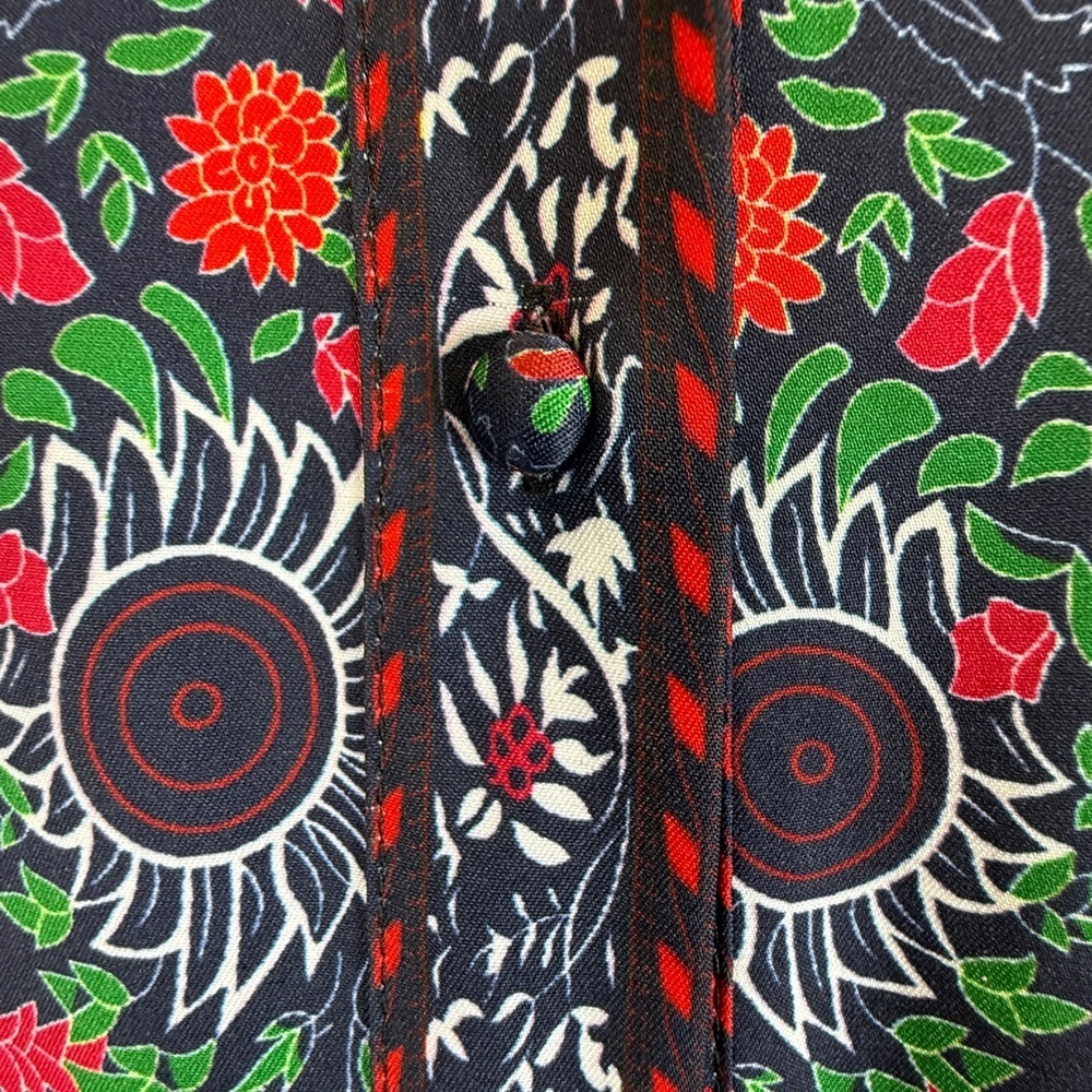 Dalia MacPhee Dress Size XL Multicolor Floral Midi Dress Ruffle Dainty Maxi - Picture 4 of 6